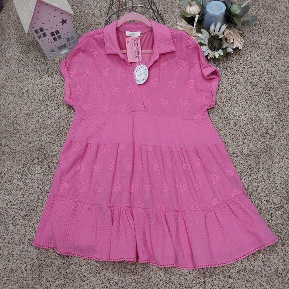 Umgee Dresses & Skirts - 3508 Size XL Umgee Bubble Gum Pink Dress. NWT.